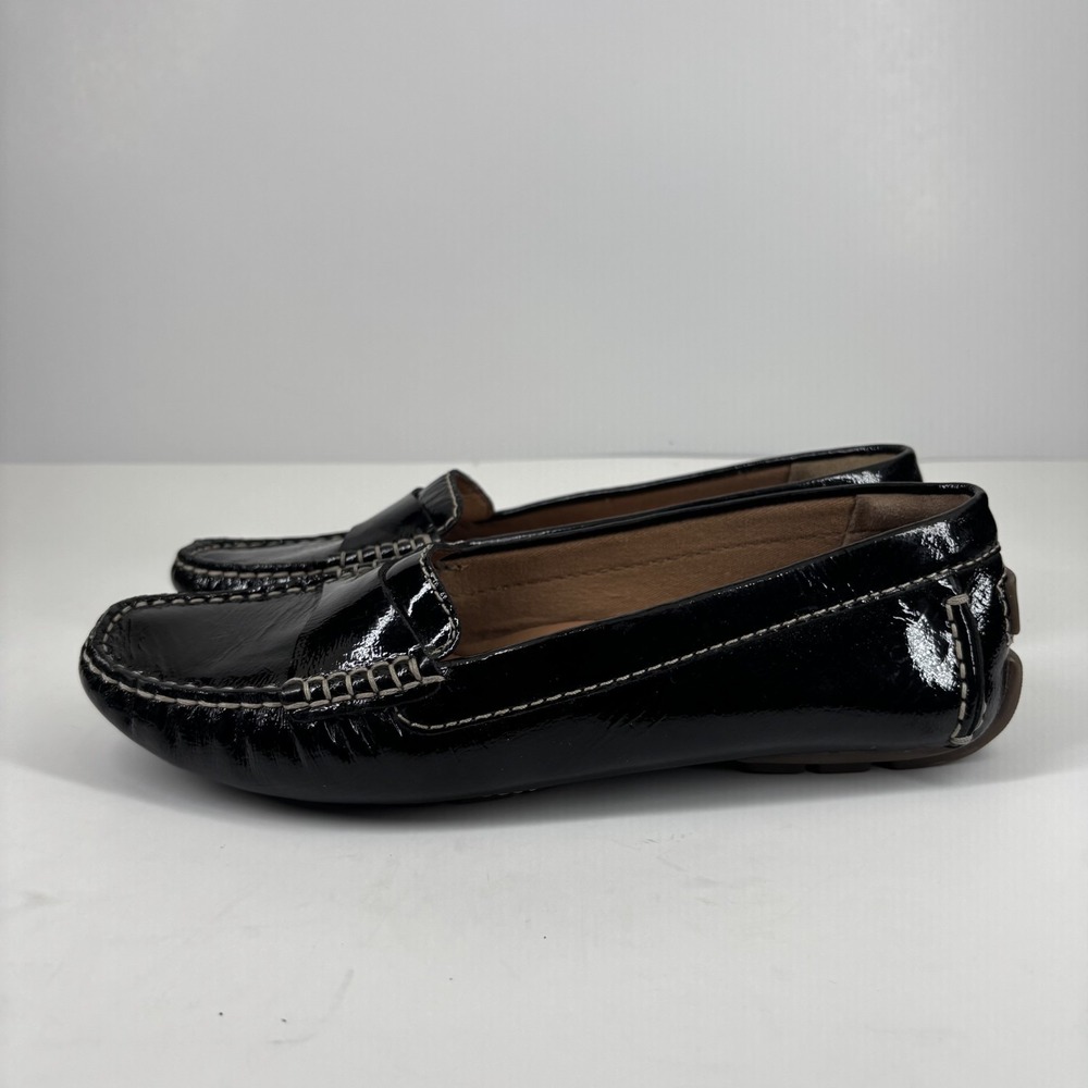 Clarks Dunbar Granby Women's US 8M Black Patent Leather Slip-On Loafers 66618 - Picture 9 of 16